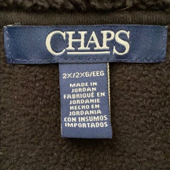 Chaps Women's Black Button Front Plush Fleece Vest - Picture 5 of 5